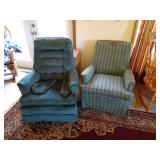 Lot of 2 Vintage Upholstered Armchairs
