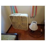 Box Fan w/ Table Lamp