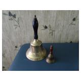 Lot of 2 Brass School Bells