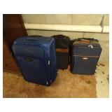 Lot of 3 Rolling Luggage Bags