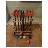 Vintage Croquet Set on Stand