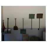 Lot of Shovels on Garage Wall