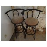 Lot of 2 Swivel Bar Stools - Needs Cleaning