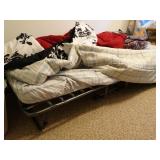 Twin Sized Bed on Metal Cot - On Second Floor