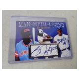 Not Signed Bo Jackson Man Myth Legend Card - Not