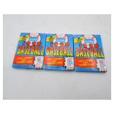 Lot of 3 SEALED 1990 Fleer Baseball Card Packs