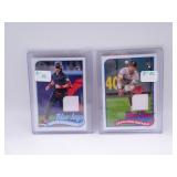 Lot of 2 Topps 35th Anniversary PLAYER WORN MLB