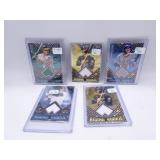 Lot of 5 Topps Rising Rookie PLAYER WORN Relic
