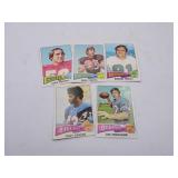 Lot of 5 Topps 1975 NFL Football Cards