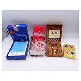 Lot of Playing Cards & Travel Games