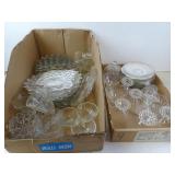 Lot of Vintage Clear Glass Items