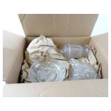 Lot of Vintage Clear Glass Items