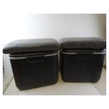 Coleman Cooler with Added Seat Cushions on Lid
