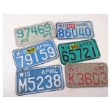 Lot of Vintage Wisconsin Motorcycle License