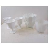 Lot of Vintage/Antique Milk Glass Pieces