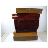 Lot of 6 EMPTY Flatware Chests - Varying
