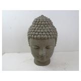 12" Tall Pottery Buddha Bust Statue