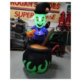 6ft Tall New Inflatable Witch with Bubbling