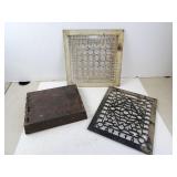 Lot of 3 Antique Cast Iron Grates/Vent