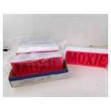Lot of 5 New Moxie Energy Drink Plastic Logo