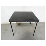 Folding Black Padded Card Table 34"