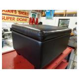 Faux Leather Storage Ottoman - 24x20x15"