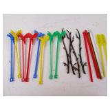 Lot of Vintage Drink Stir Sticks - Some From