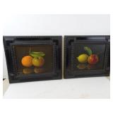 Lot of 2 Framed Turner Still Life Fruit Art