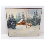 Betty Jensen Painting on Wood 15" x 13"