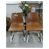 Lot of Two Faux Leather Chairs - New