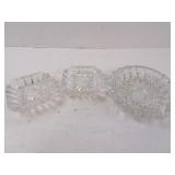 Lot of Vintage Clear Glass Ash Trays