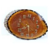 Live Edge Wood Wall Clock 17" x 12"