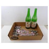 Lot of Vintage Sparkle Up Bottles & Bottle Caps