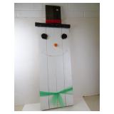 Wood Standing Snowman Decoration