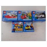Lot of 5 Lego City Mini Build Sets - OPEN BOX -