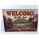 24" x 16" Welcome To The Lake Wall Sign