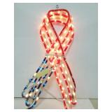 American Flag Ribbon Outdoor Lighted Dï¿½cor 32" -
