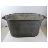 Vintage Galvanized Steel Laundry Boiler Tub -