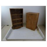 Lot of 3 Vintage/Antique Wooden Trays