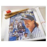 Lot of Robin Yount HoF Posters & x3 Small Wood