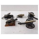 Lot of 5 Vintage Replica Toy Cannons