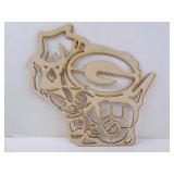 Wisconsin Wood Cutout Wall Art 11" x 12"