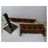 Lot of 3 Hand Made Wood Dï¿½cor Items - Shelves &