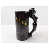 Vintage "MARV" Nude Woman Handled Ceramic Mug