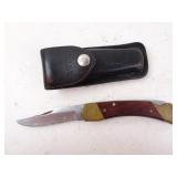 Shrade LB7 Folding Knife in Sheath