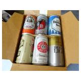 Lot of Vintage Beer Cans in MGD Case