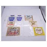 Lot of Vintage Michigan Beer Bottle Labels -