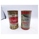 Lot of 2 Vintage Flat Top Beer Cans - Kingsbury &