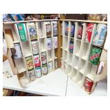 Vintage Cardboard Can Tote w/ Contents - Schlitz