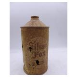 Antique Silver Fox Beer Quart Sized Cone Top Can